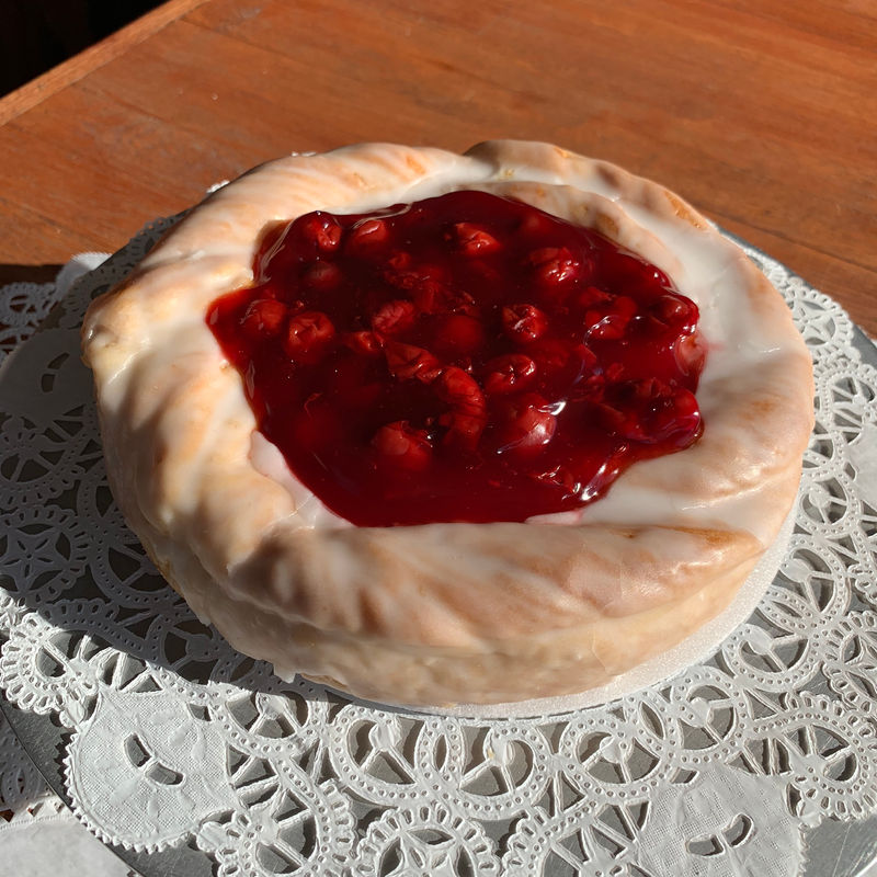 Open Cherry Coffee Cake