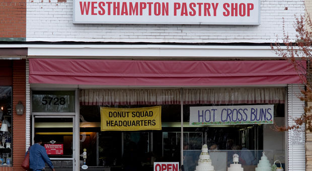 Westhampton Pastry Shop's longtime Patterson Avenue storefront with its red awning